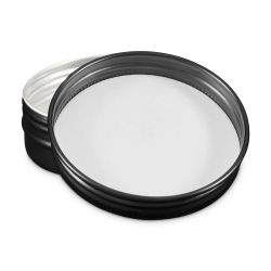 100 Boites Métal Rondes Noires Personnalisées81x27mm 100ml