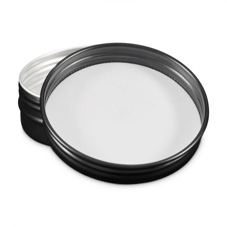 100 Boites Métal Rondes Noires Personnalisées90x45mm 250ml