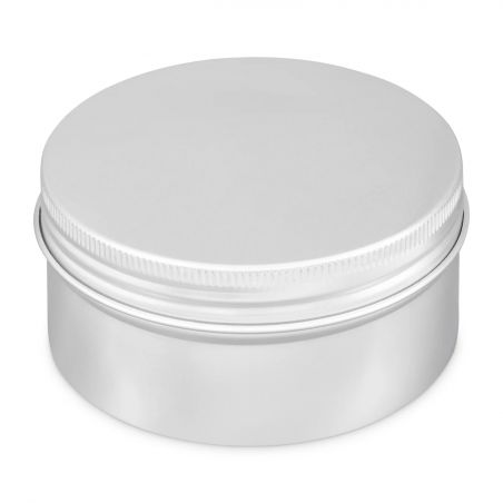 50 Boites Métal Rondes Argentées Personnalisées108x45mm 350ml