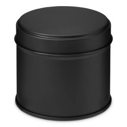 100 Boites Métal Rondes Noires Personnalisées61x48mm 100ml