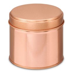 100 Boites Métal Rondes Roses Dorées Personnalisées61x48mm 100ml