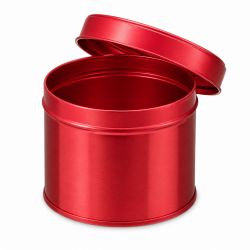 100 Boites Métal Rondes Rouges Personnalisées61x48mm 100ml
