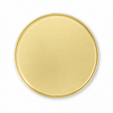100 Boites Métal Rondes Dorées Personnalisées77x65mm 250ml
