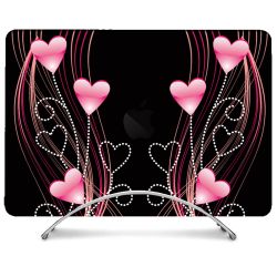 Coque Renforcée Pour MacBook Neo Amour Coeur Rose Montant sur Noir