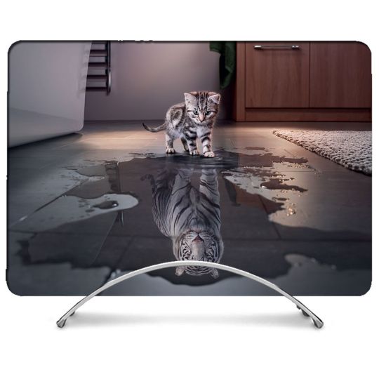 Coque Renforcée Pour MacBook Neo Animal Chat Reflet