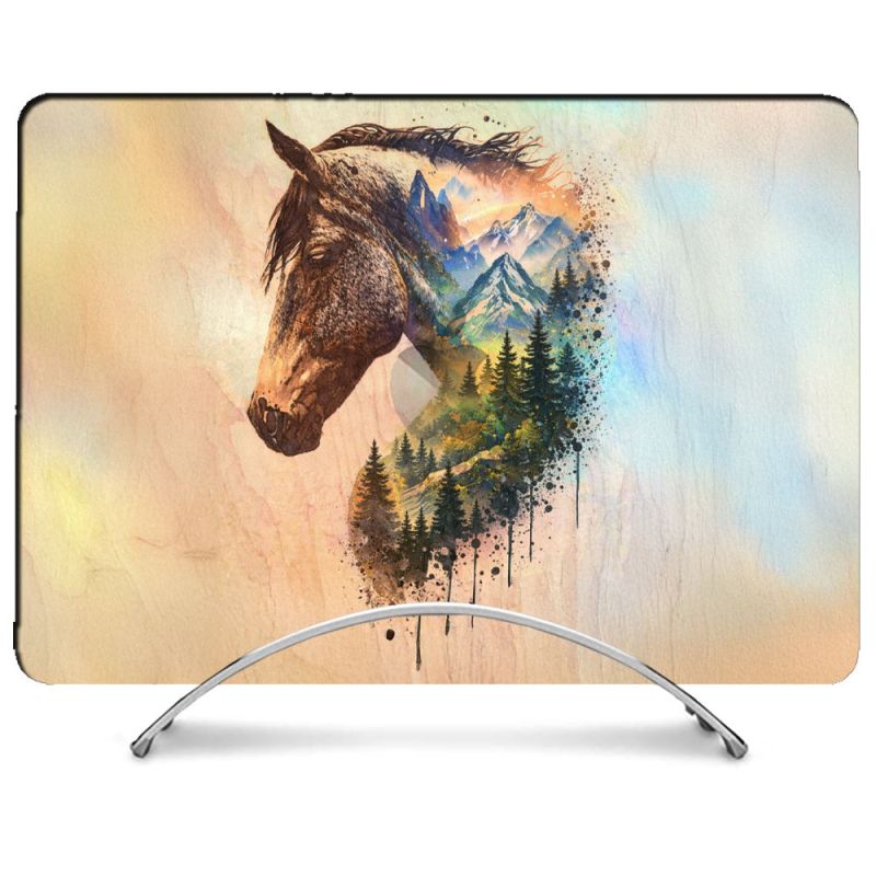 Coque Renforcée Pour MacBook Neo Animal Cheval Montagne