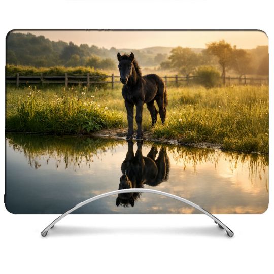 Coque Renforcée Pour MacBook Neo Animal Cheval Reflet