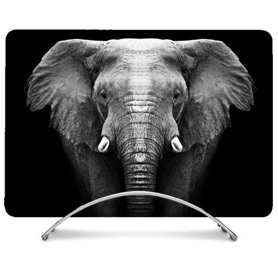 Coque Renforcée Pour MacBook Neo Animal Elephant Noir