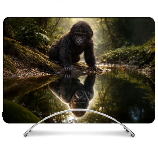 Coque Renforcée Pour MacBook Neo Animal Gorille Reflet
