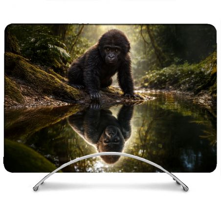 Coque Renforcée Pour MacBook Neo Animal Gorille Reflet