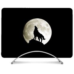 Coque Renforcée Pour MacBook Neo Animal Loup Noir