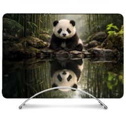 Coque Renforcée Pour MacBook Neo Animal Panda Reflet