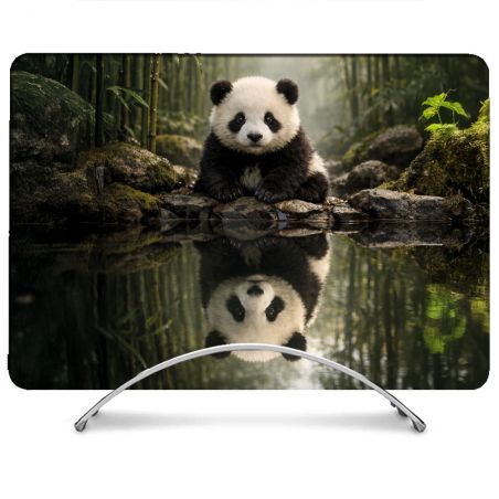 Coque Renforcée Pour MacBook Neo Animal Panda Reflet