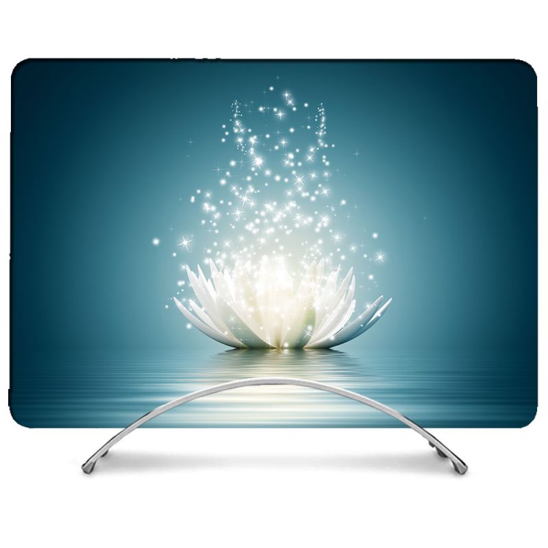 Coque Renforcée Pour MacBook Neo Fleur Lotus Blanc