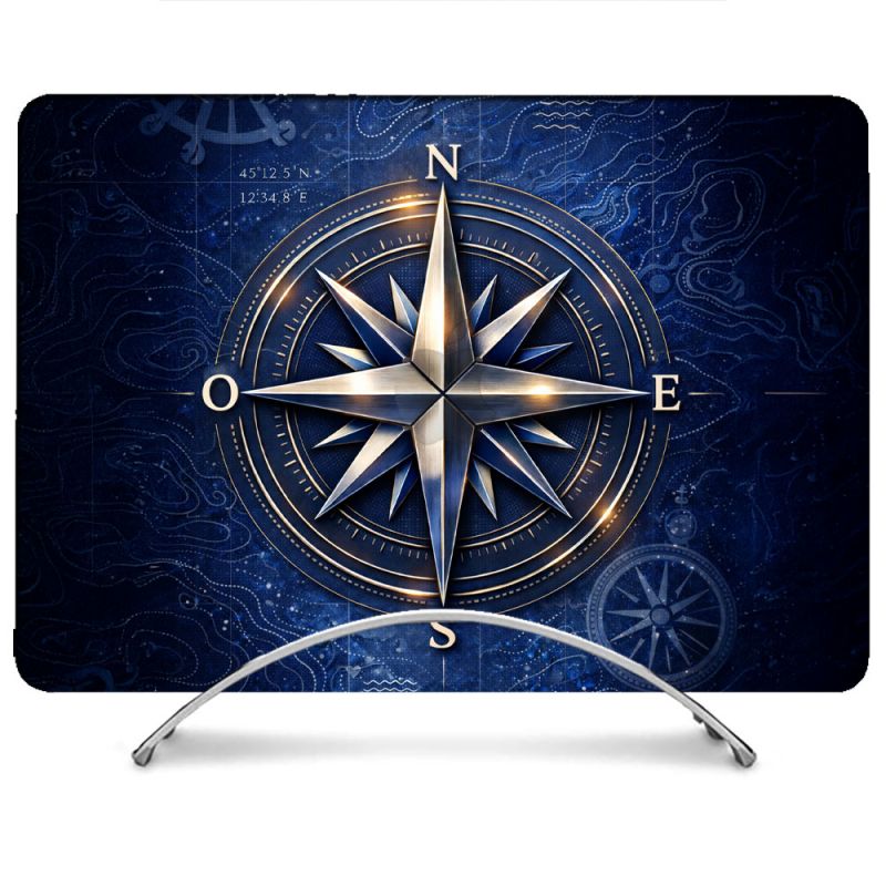 Coque Renforcée Pour MacBook Neo Voyage Rose des Vents Marine