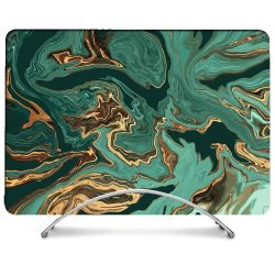 Coque Renforcée Pour MacBook Neo Texture Marbre Vert
