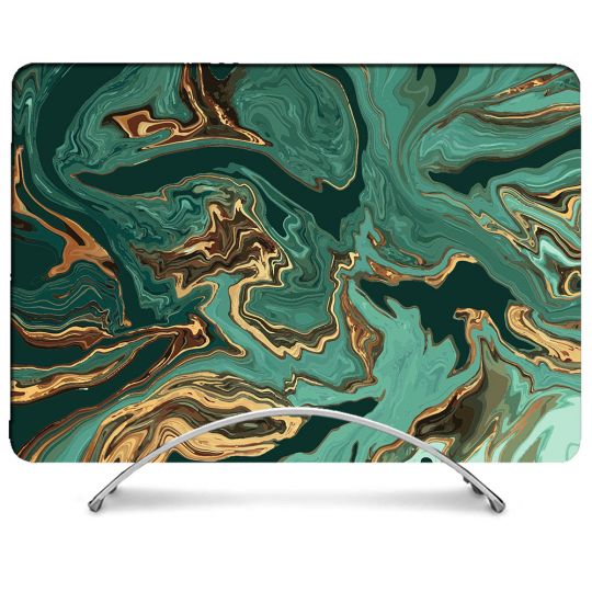 Coque Renforcée Pour MacBook Neo Texture Marbre Vert
