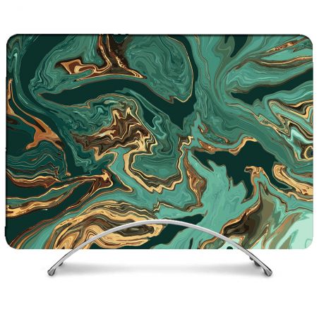 Coque Renforcée Pour MacBook Neo Texture Marbre Vert