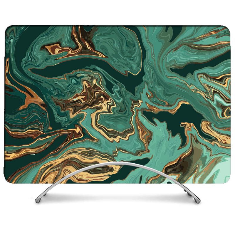 Coque Renforcée Pour MacBook Neo Texture Marbre Vert