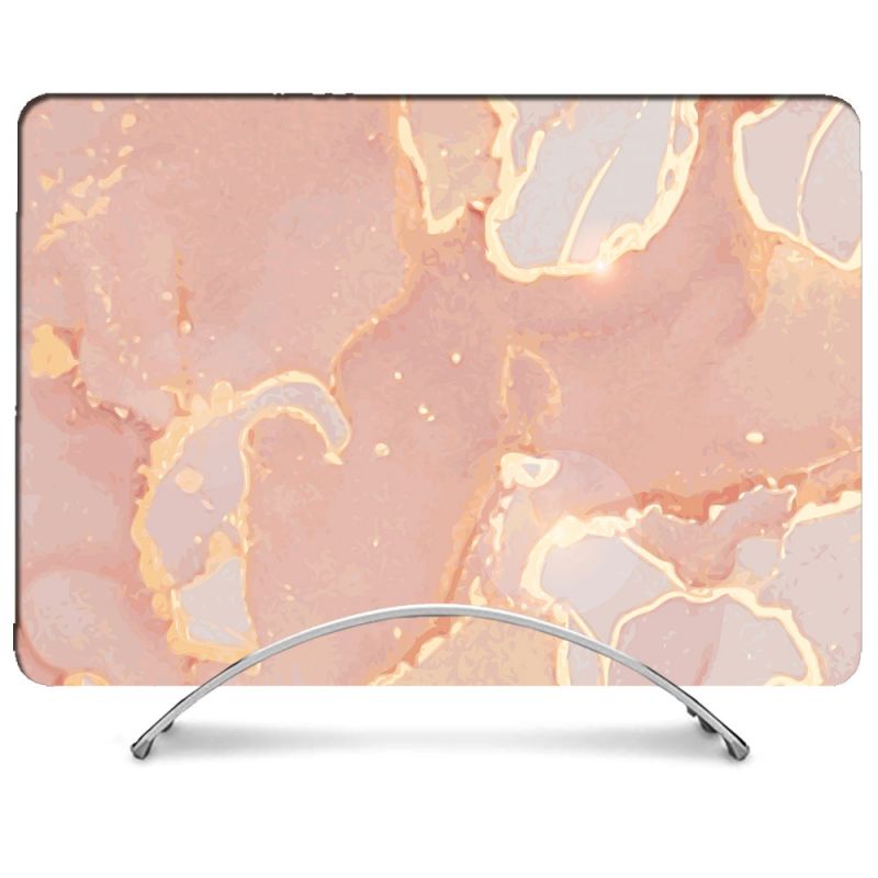 Coque Renforcée Pour MacBook Neo Texture Marbre Rose