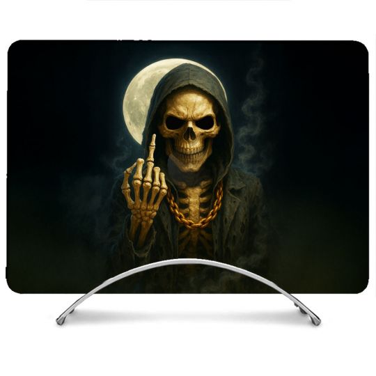 Coque Renforcée Pour MacBook Neo Tete de Mort Doigt 2026