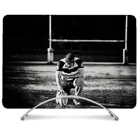 Coque Renforcée Pour MacBook Neo Sport Rugby Noir Blanc