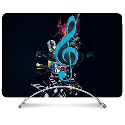 Coque Renforcée Pour MacBook Neo Musique Cle Sol Bleu