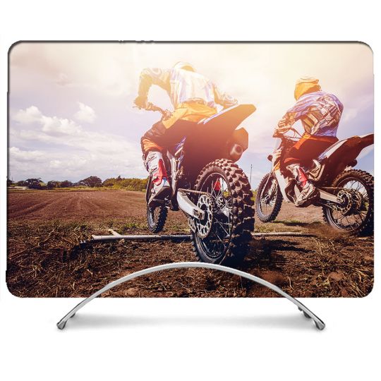 Coque Renforcée Pour MacBook Neo Moto Cross Soleil