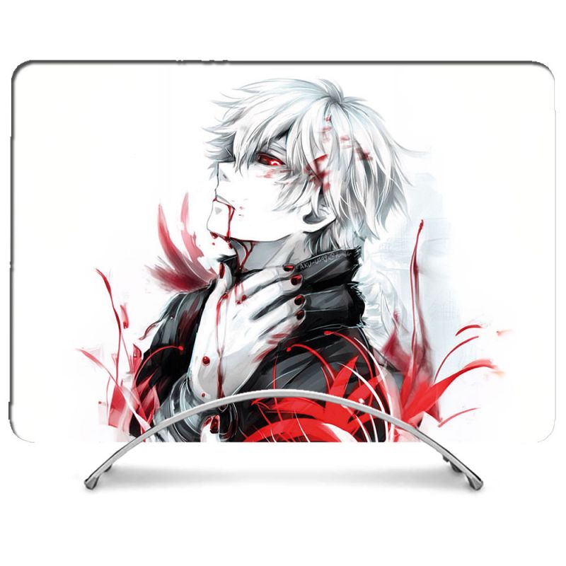 Coque Renforcée Pour MacBook Neo Manga Tokyo Ghoul Kaneki Blanc