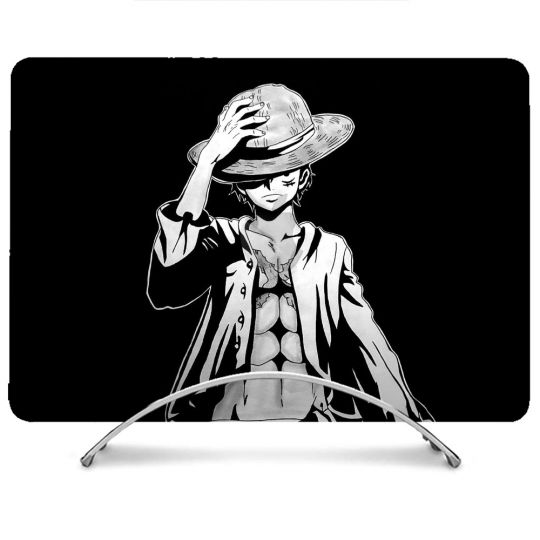 Coque Renforcée Pour MacBook Neo Manga One Piece Luffy Noir