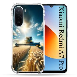 Coque Renforcée Pour Xiaomi Redmi A7 Pro Agriculture Moissonneuse Blé