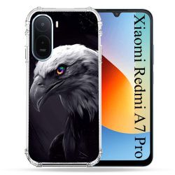 Coque Renforcée Pour Xiaomi Redmi A7 Pro Animal Aigle Royal Noir