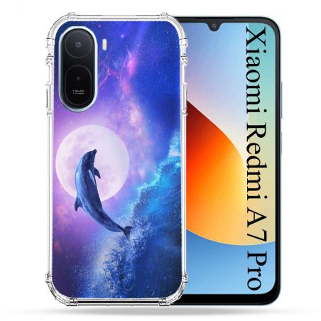 Coque Renforcée Pour Xiaomi Redmi A7 Pro Animal Dauphin Vague