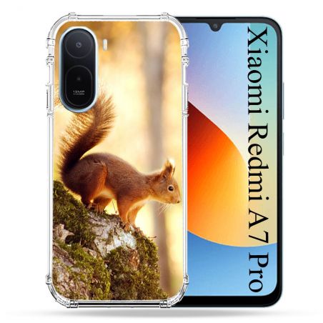 Coque Renforcée Pour Xiaomi Redmi A7 Pro Animal Ecureuil Bois