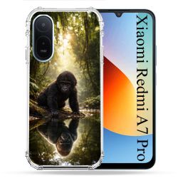 Coque Renforcée Pour Xiaomi Redmi A7 Pro Animal Gorille Reflet