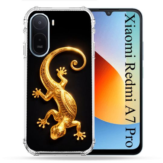 Coque Renforcée Pour Xiaomi Redmi A7 Pro Animal Lezard Noir 2026