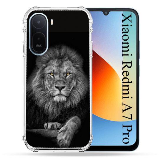 Coque Renforcée Pour Xiaomi Redmi A7 Pro Animal Lion Majestueux