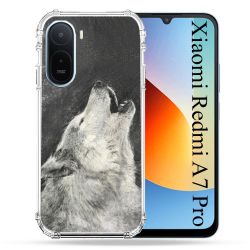 Coque Renforcée Pour Xiaomi Redmi A7 Pro Animal Loup Hurlement