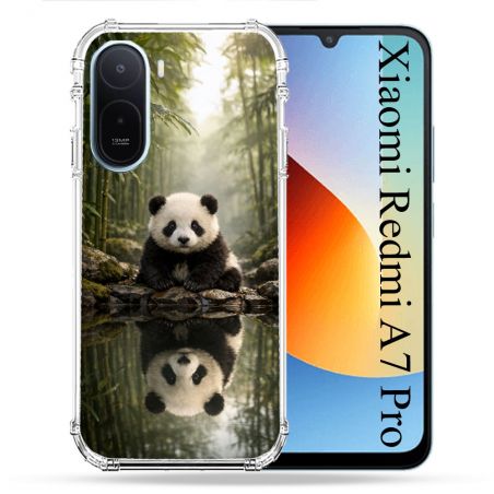 Coque Renforcée Pour Xiaomi Redmi A7 Pro Animal Panda Reflet