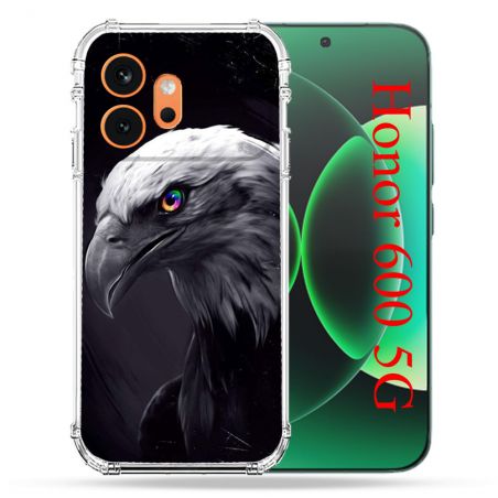 Coque Renforcée Pour Honor 600 5G Animal Aigle Royal Noir