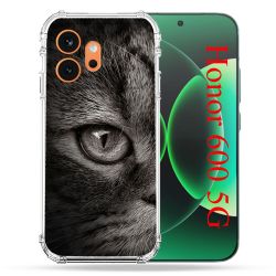 Coque Renforcée Pour Honor 600 5G Animal Chat Gris