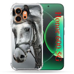 Coque Renforcée Pour Honor 600 5G Animal Cheval Blanc