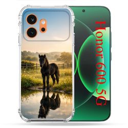 Coque Renforcée Pour Honor 600 5G Animal Cheval Reflet