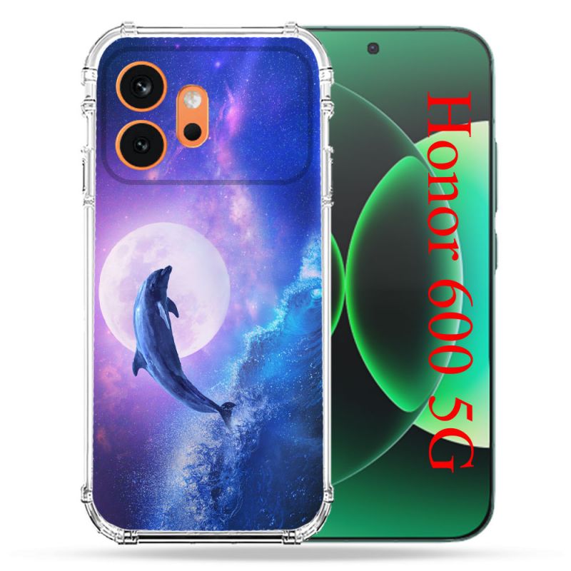 Coque Renforcée Pour Honor 600 5G Animal Dauphin Vague