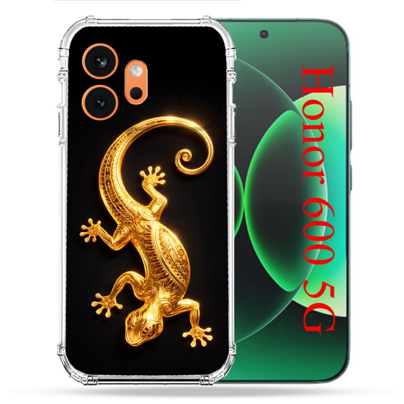 Coque Renforcée Pour Honor 600 5G Animal Lezard Noir 2026