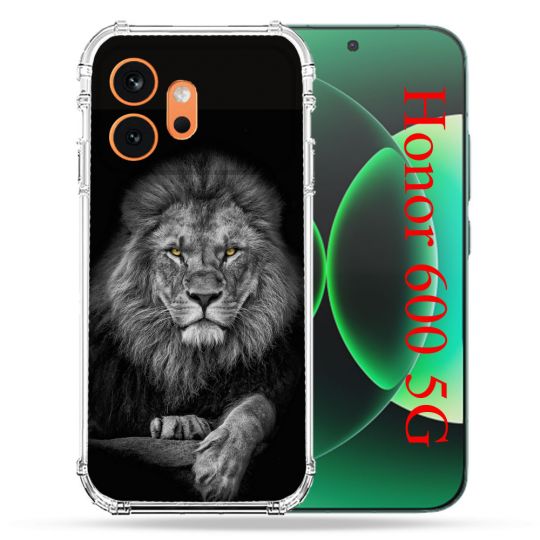 Coque Renforcée Pour Honor 600 5G Animal Lion Majestueux