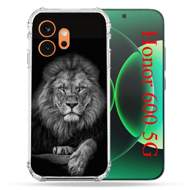Coque Renforcée Pour Honor 600 5G Animal Lion Majestueux