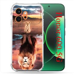 Coque Renforcée Pour Honor 600 5G Animal Lion Reflet