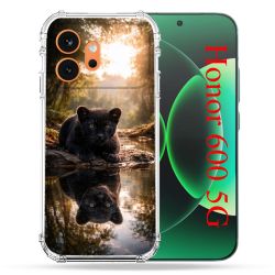 Coque Renforcée Pour Honor 600 5G Animal Panthère Reflet
