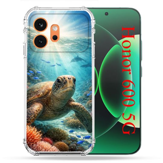 Coque Renforcée Pour Honor 600 5G Animal Tortue Marine